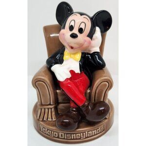 Vintage Walt Disney Company Tokyo Disneyland Mickey Mouse Chair Coin Piggy Bank